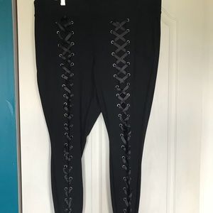 Lace up leggings